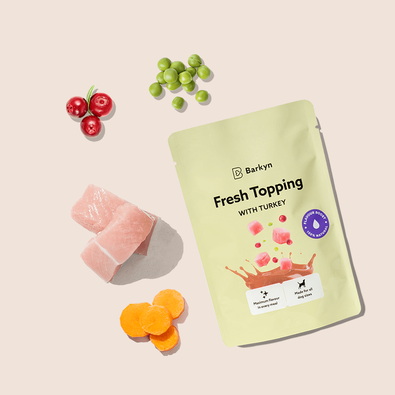Topping naturale al tacchino e mirtilli rossi